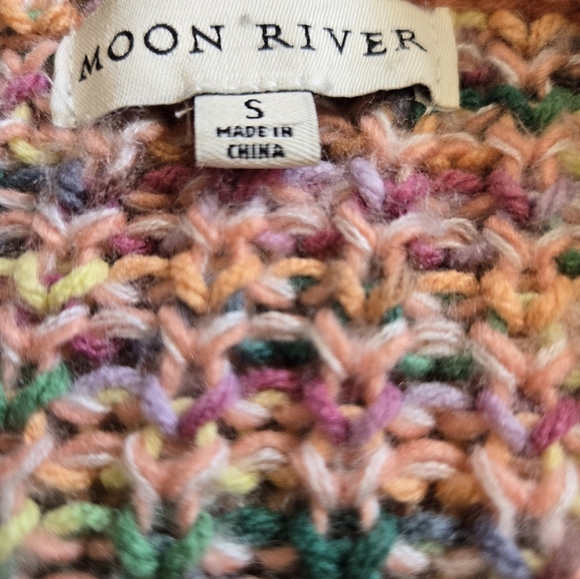 ANTHROPOLOGIE MOON RIVER Multicolor Knit Women's Sweater. Size Small - Picture 9 of 11